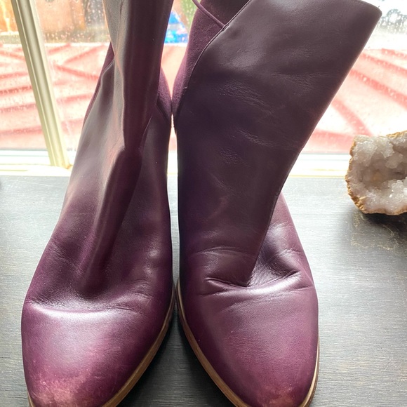 Kate Spade Saturday purple leather & suede boots - lightly worn. - Picture 5 of 7
